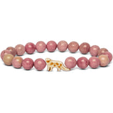Fahlo unisex Snow Leopard Bracelet in Wildflower Pink