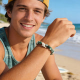 Fahlo unisex Red Panda Bracelet in bamboo stone