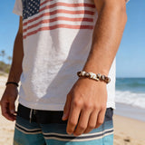 Fahlo unisex Red Panda Bracelet in himilaya stone