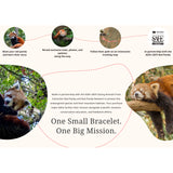 Fahlo unisex Red Panda Bracelet in himilaya stone