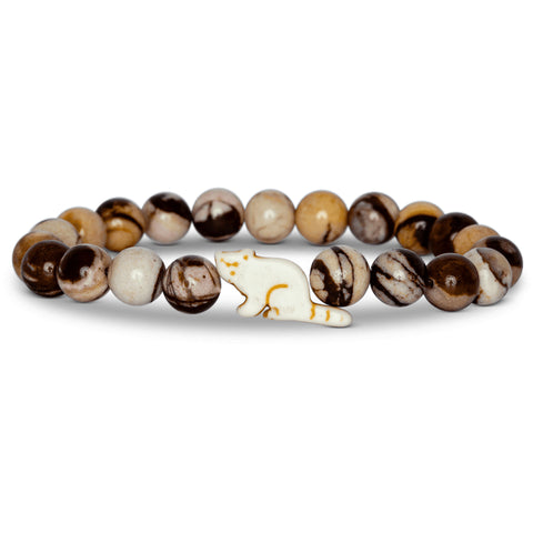 Fahlo unisex Red Panda Bracelet in himilaya stone