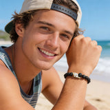 Fahlo unisex Red Panda Bracelet in lava stone