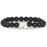 Fahlo unisex Red Panda Bracelet in lava stone