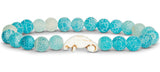 Fahlo unisex Manatee Bracelet in aqua blue