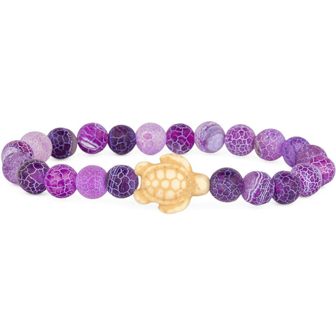 Fahlo unisex Sea Turtle Bracelet in coral reef violet