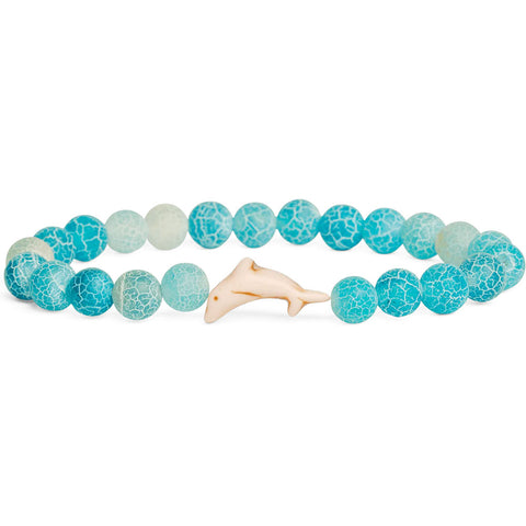 Fahlo unisex Dolphin Bracelet in aqua blue