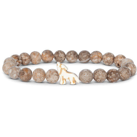 Fahlo unisex Wolf Bracelet in Moon