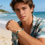 Fahlo unisex Cheetah Bracelet in acacia stone