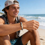 Fahlo unisex Cheetah Bracelet in cloudburst stone