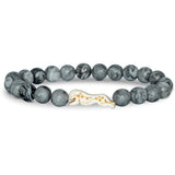 Fahlo unisex Cheetah Bracelet in cloudburst stone