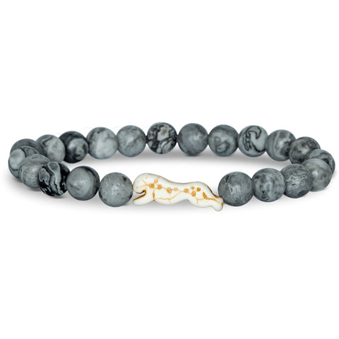 Fahlo unisex Cheetah Bracelet in cloudburst stone