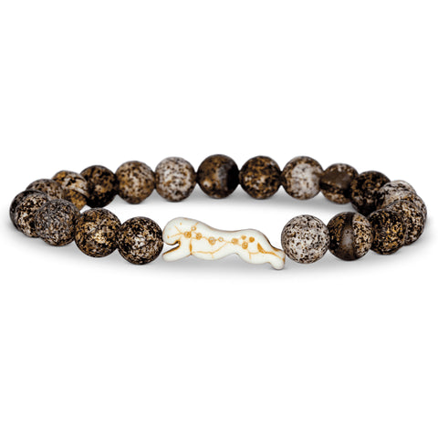 Fahlo unisex Cheetah Bracelet in kalahari stone