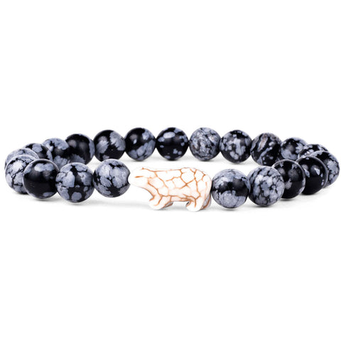 Fahlo unisex Polar Bear Bracelet in papillae stone