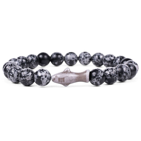 Fahlo unisex Shark Bracelet in ocelli stone
