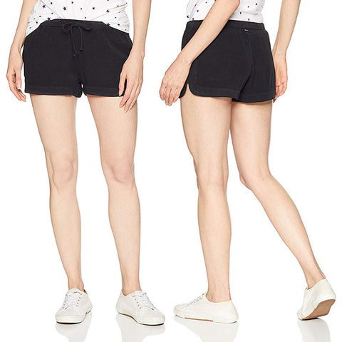 RVCA Womens New Yume Shorts in Black and Small