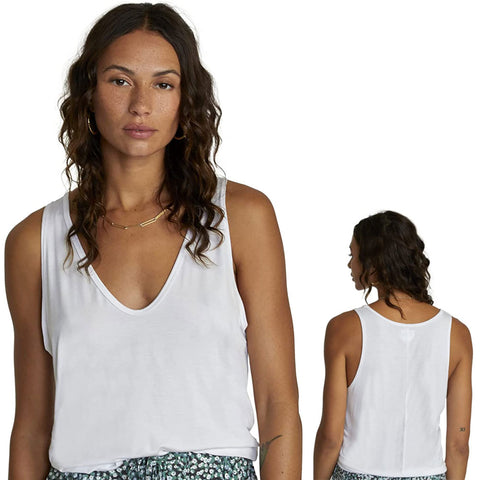 RVCA Womens Minted Tank Tops in White