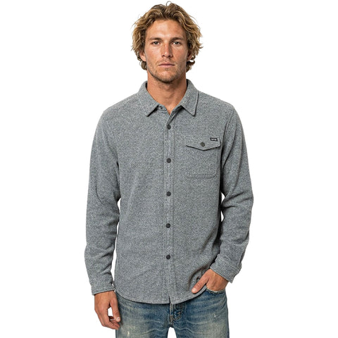 Edge Mens Walton Flannel Shirts in heather grey