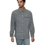 Edge Mens Walton Flannel Shirts in heather grey