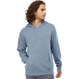Edge Wave Wash Hooded Sweatshirts in washed blue
