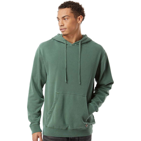 Edge Wave Wash Hooded Sweatshirts in washed green