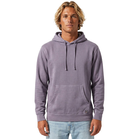 Edge Wave Wash Hooded Sweatshirts in washed purple