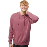 Edge Wave Wash Hooded Sweatshirts in washed red