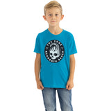 Edge Wave Head Youth T-shirt in turquoise