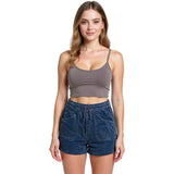 Edge Womens Kinsley Cord Shorts in Pewter