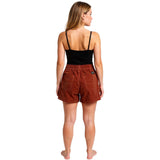 Edge Womens Cord Shorts in redrock