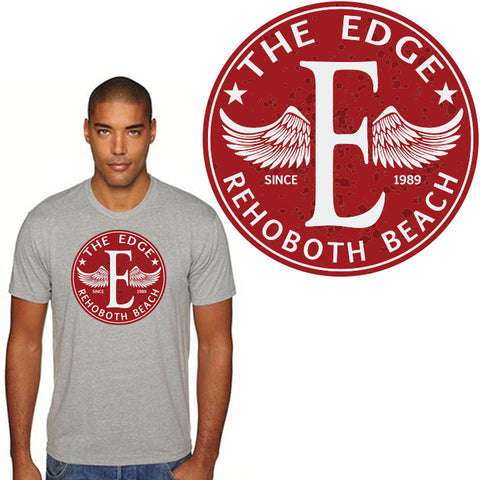 Edge E Wings T-Shirts in heather  grey