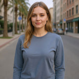Edge Womens Cumulus L/S Tech Tops in blue