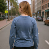 Edge Womens Cumulus L/S Tech Tops in blue