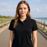 Edge Womens Cumulus Polo Tops in Black