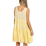 Pol Womens Peggy J Dress in baby yellow and large