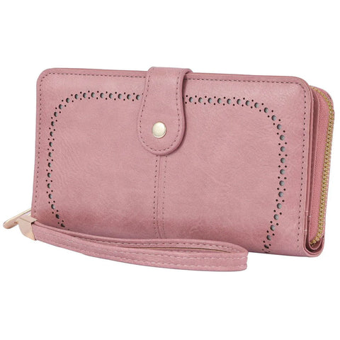 Chic Unlimited Womens Rachel Cut Out Wallets in blush