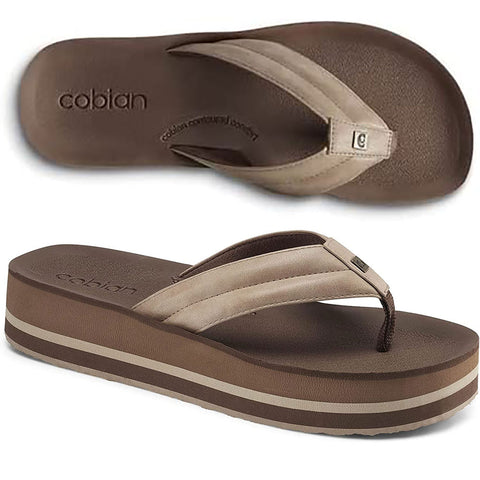 Cobian Womens Zira Rise Sandals in tan