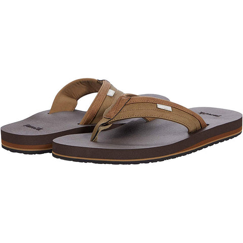 Sanuk Mens Ziggy Sandals in tan