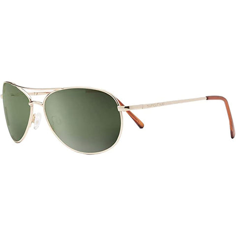 Suncloud Patrol Polarized Sunglasses in gold and polar gray green