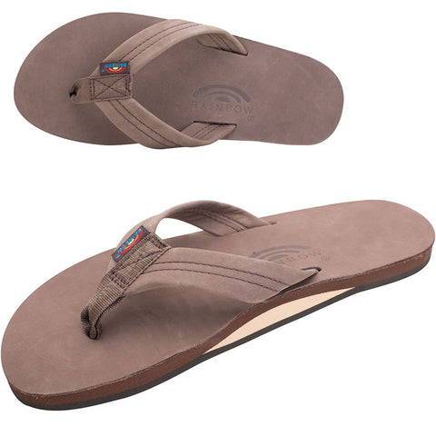 Rainbow Mens Premier Leather Sandals in Expresso