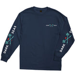 Dark Seas Mens Headmaster L/S T-Shirts in Navy