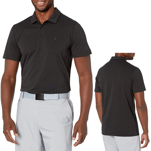 Volcom Mens Hazard Pro Polo Shirts in Black