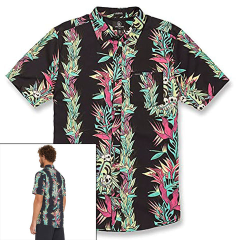 Volcom Mens Vent Pepper S/S Shirts in Black