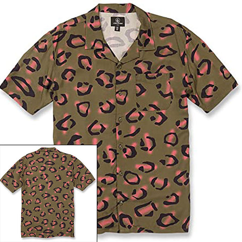 Volcom Mens Stone Party Animal Shirts in military