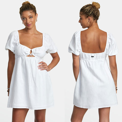 RVCA Womens Sweet Talk Dresses in white