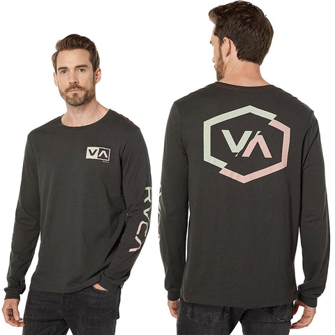 RVCA Mens Shifted L/S T-Shirts in black