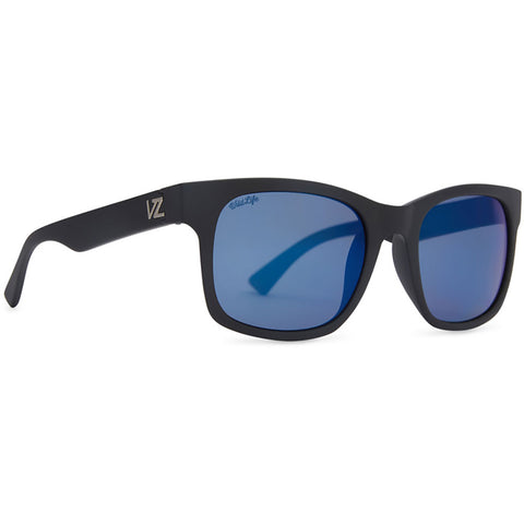 Von Zipper Bayou Sunglasses in black satin and Blue polar