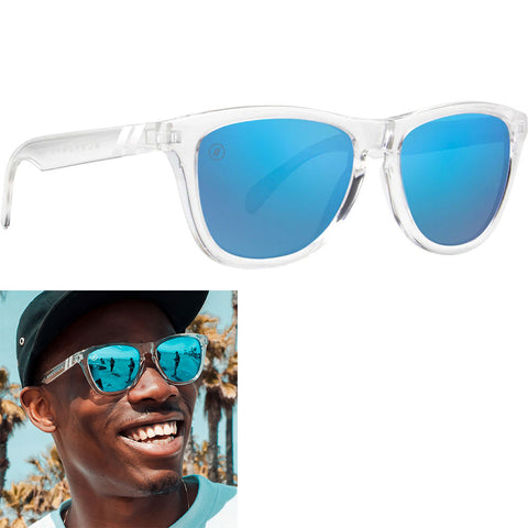 Blenders Natty McNasty Sunglasses in clear and blue polarized