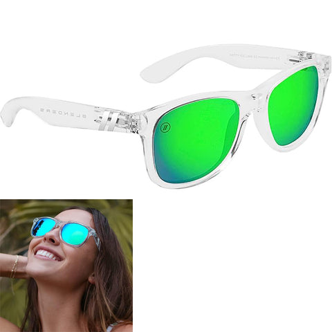 Blenders Natty Ice Lime Sunglasses in clear and lime polarized