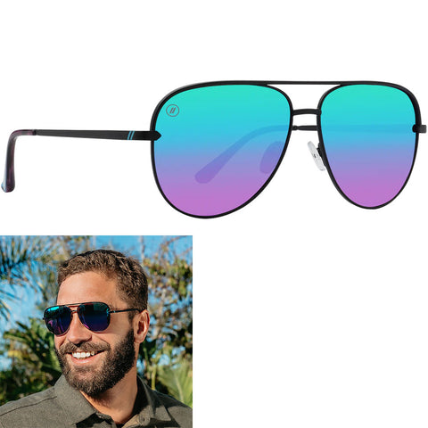 Blenders Flying Pretty Sunglasses in black and blue polarized