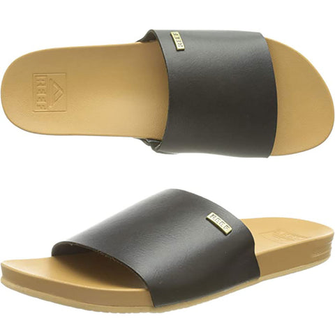 Reef Womens Cushion Scout Sandals in black/natural